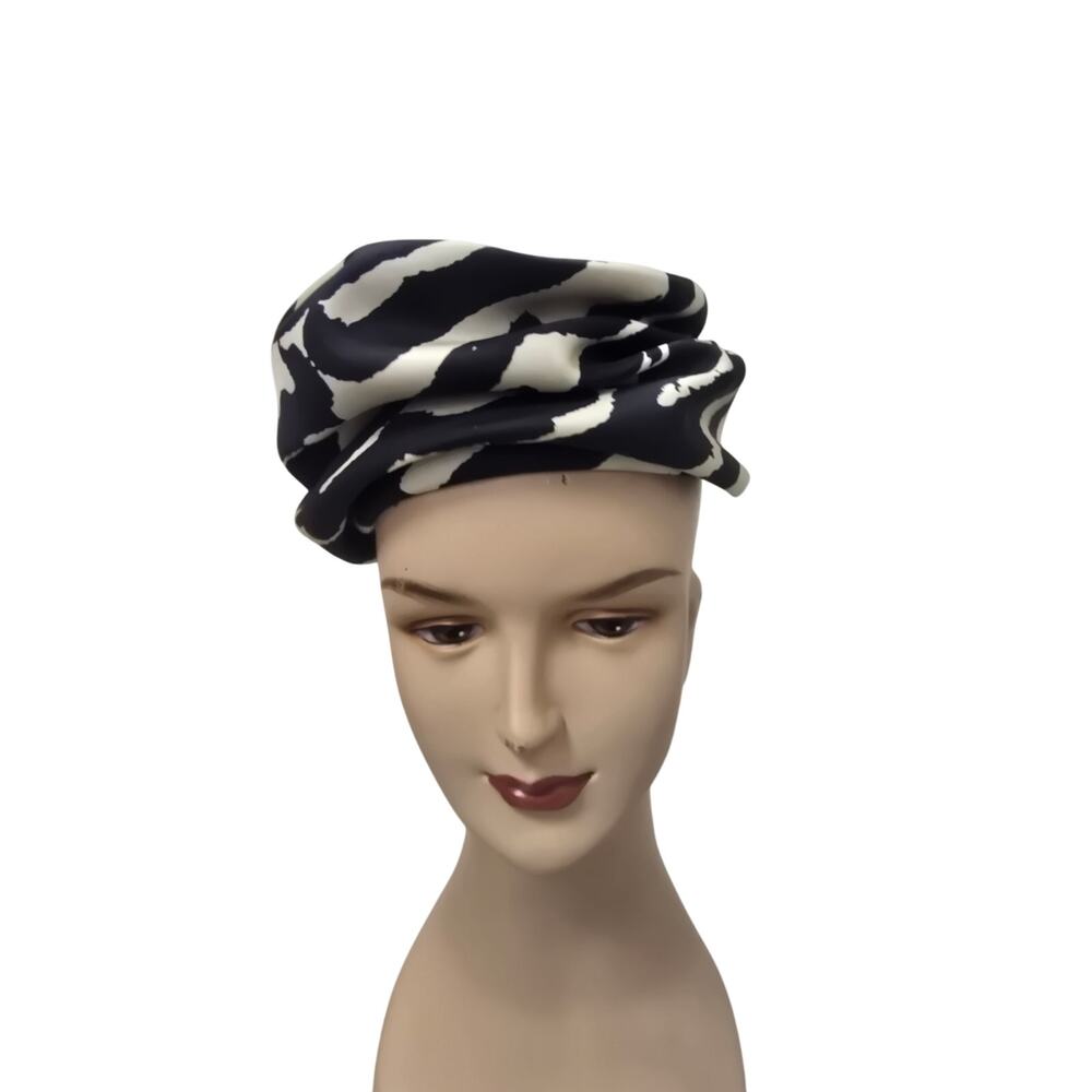 Vintage Dachettes by Lilly Dache Hat, Black & Ivory